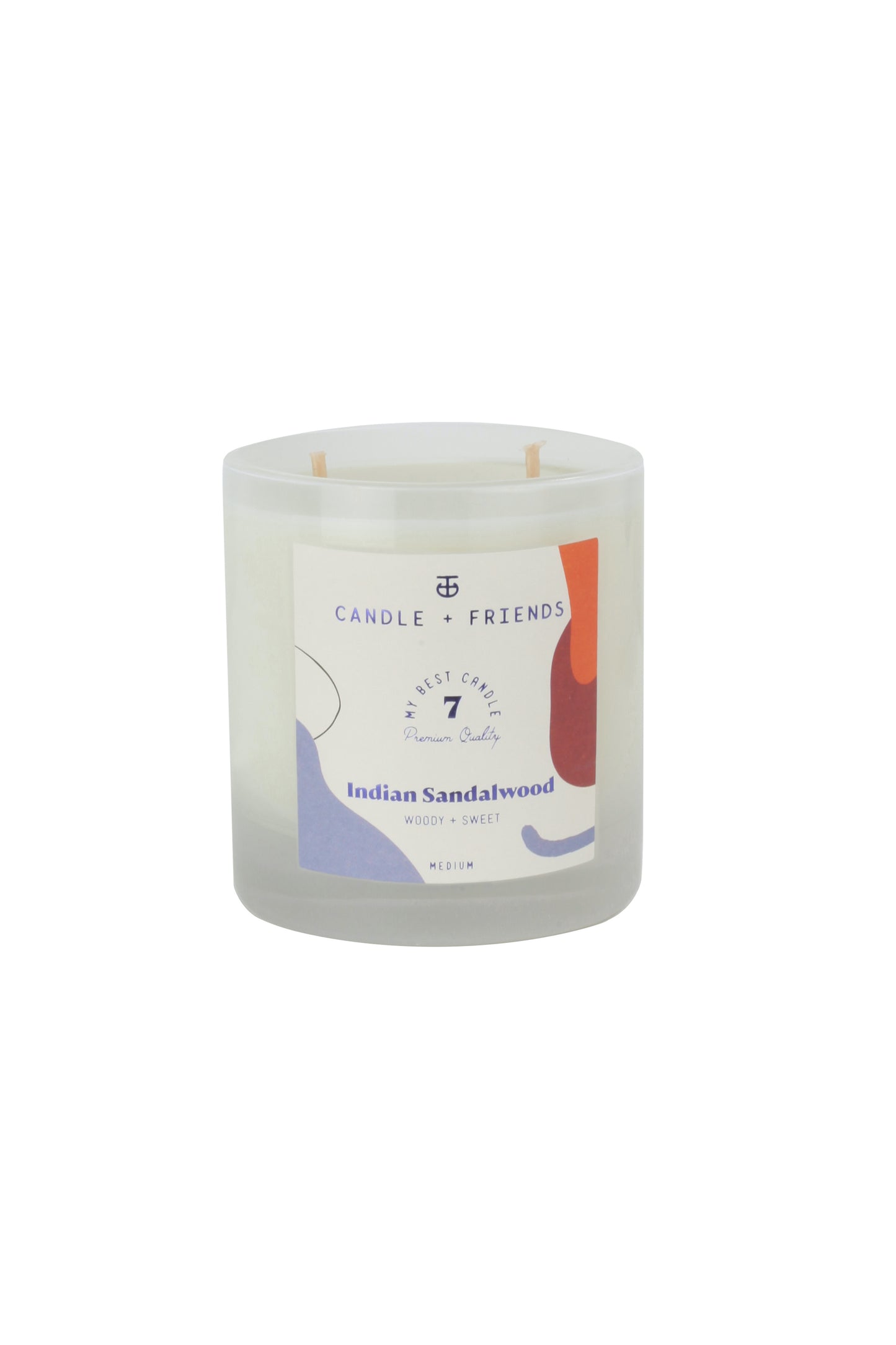 GLASS CANDLE NO.7 INDIAN SANDALWOOD